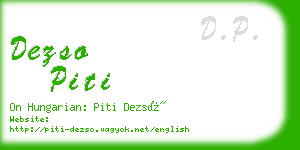 dezso piti business card